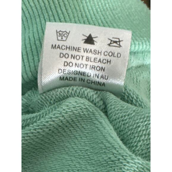 Kin Apparel Satin Lined Thick Hoodie Unisex XL Mint Green Pullover Warm Cozy - Picture 7 of 7